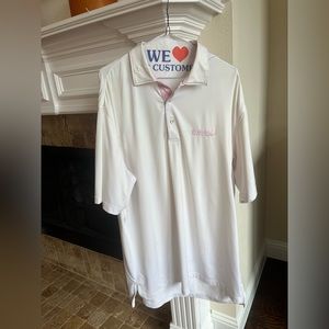 White Peter Millar Summer Comfort golf shirt